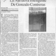 La narrativa inteligente de Gonzalo Contreras  [artículo] Ignacio Valente.