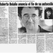 Roberto Bolaño anuncia el fin de su autoexilio