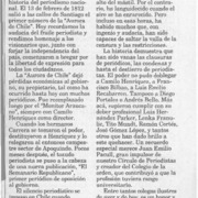El desafío de Camilo Henríquez  [artículo] Alejandro Cabrera Ferrada.