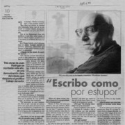 "Escribo como por estupor"  [artículo] Marcia Ramírez.