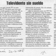 Televidente sin sueldo  [artículo] Hans Ehrmann.