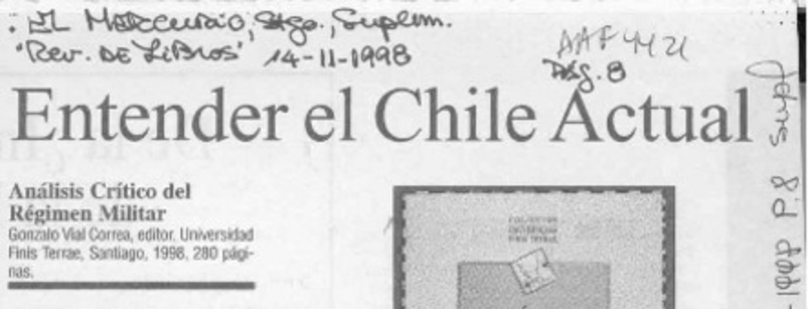 Entender el Chile actual  [artículo] Cristóbal Camino M.