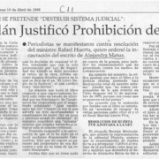 S. Jordán justificó prohibición de libro  [artículo].