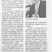 Aylwin recuerda fase de ingobernabilidad  [artículo].