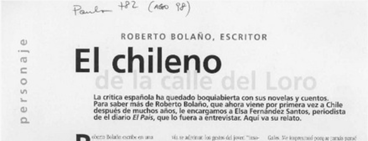 El chileno de la calle del loro