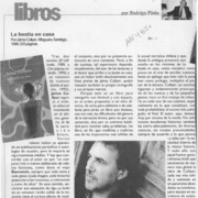 La bestia en casa  [artículo] Rodrigo Pinto.