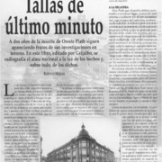 Tallas de último minuto  [artículo] Roberto Merino.