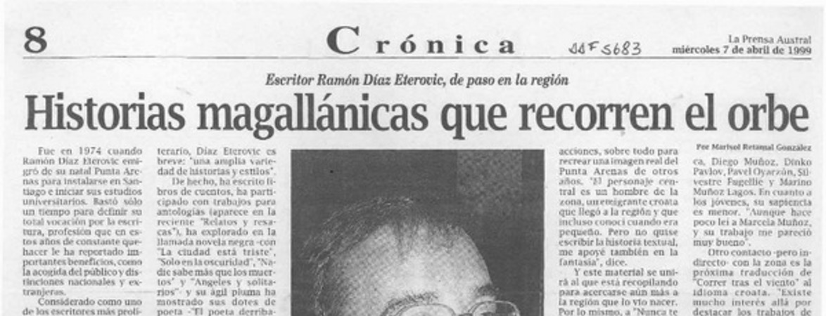 Historias magallánicas que recorren el orbe  [artículo] Marisol Retamal González.