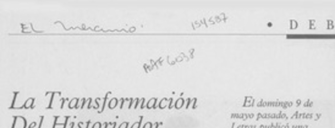 La transformación del historiador Sergio Villalobos