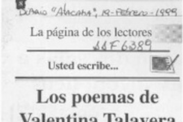 Los poemas de Valentina Talavera