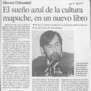 El sueño azul de la cultura mapuche, en un nuevo libro  [artículo].