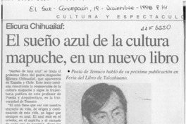 El sueño azul de la cultura mapuche, en un nuevo libro  [artículo].