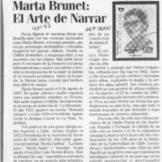 Marta Brunet, el arte de narrar
