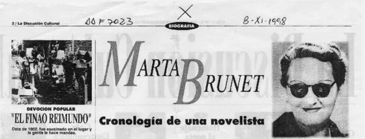 Marta Brunet cronología de una novelista