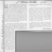 Alfonso Alcalde  [artículo] Ramón Riquelme.