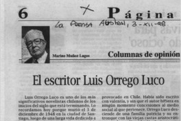 El escritor Luis Orrego Luco  [artículo] Marino Muñoz Lagos.