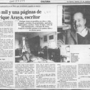 Las mil y una páginas de Enrique Araya, escritor  [artículo] Maura Brescia.