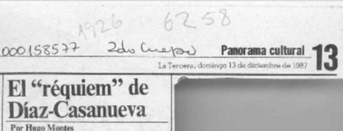 El "Réquiem" de Díaz-Casanueva