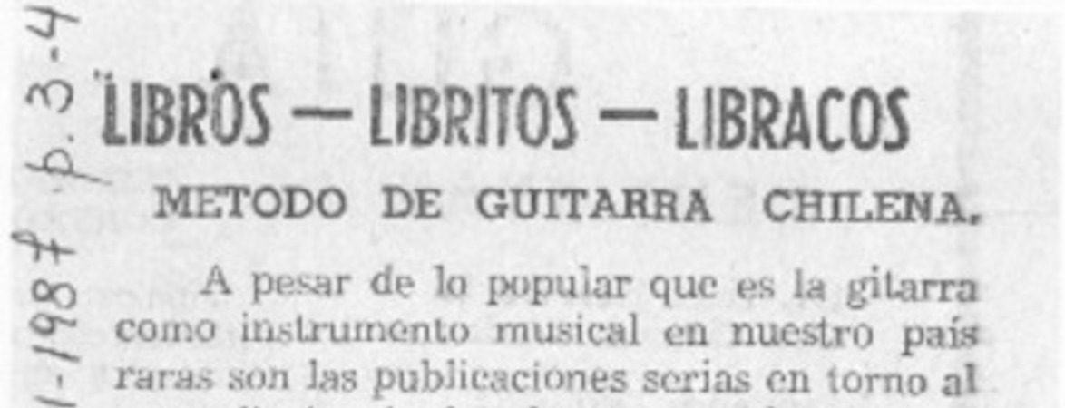 Método de guitarra chilena  [artículo].