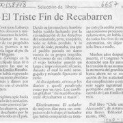 El Triste fin de Recabarren  [artículo].