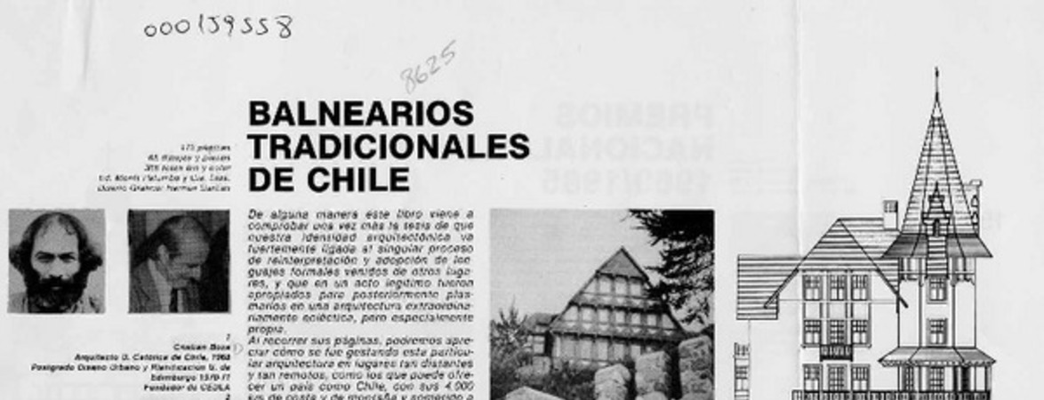 Balnearios tradicionales de Chile  [artículo] Cristián Boza.