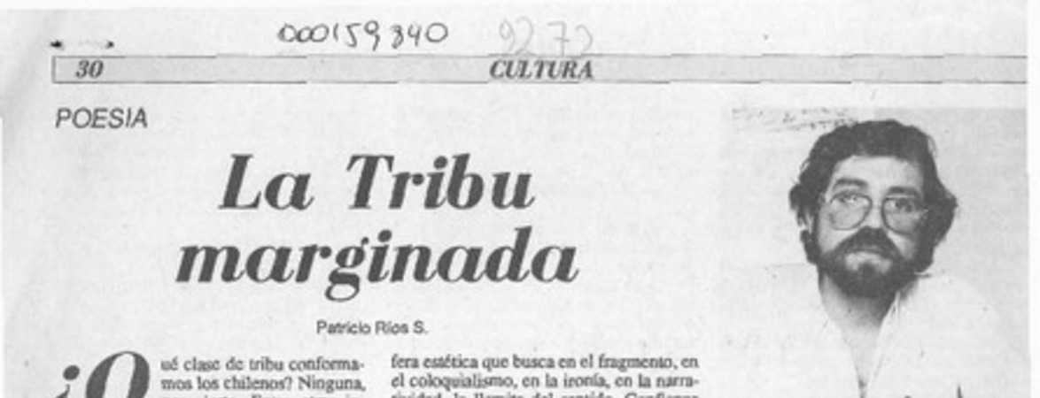 La tribu marginada  [artículo] Patricio Ríos S.