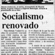 Socialismo renovado  [artículo].