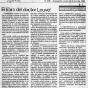 El libro del doctor Louvel  [artículo] Sergio Ramón Fuentealba.