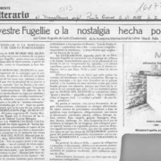 Silvestre Fugellie o la nostalgia hecha poesía  [artículo] César Augusto de León.