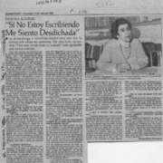 Isidora Aguirre, "Si no estoy escribiendo me siento desdichada"  [artículo] Susana Ponce de León G.