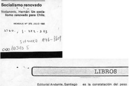 Socialismo renovado  [artículo] J. Arteaga.
