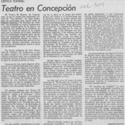Teatro en Concepción