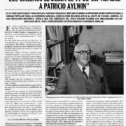 "Los chilenos le deben el 11 de septiembre a Patricio Aylwin"  [artículo] André Jouffé.