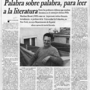 Palabra sobre palabra, para leer a la literatura  [artículo] Manuel Alcides Jofré.