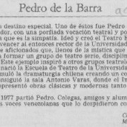 Pedro de la Barra