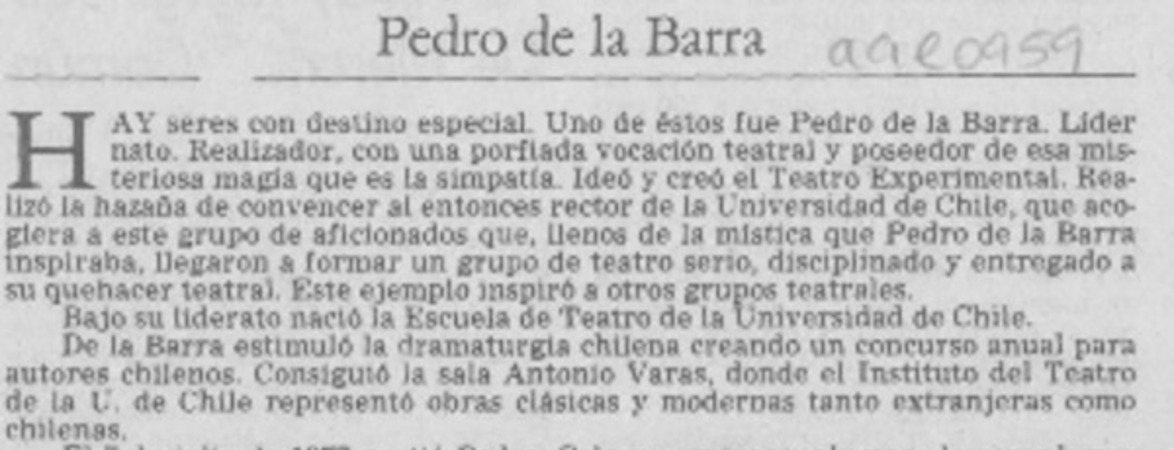 Pedro de la Barra