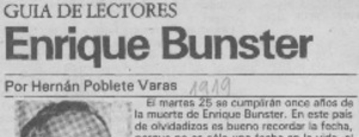 Enrique Bunster