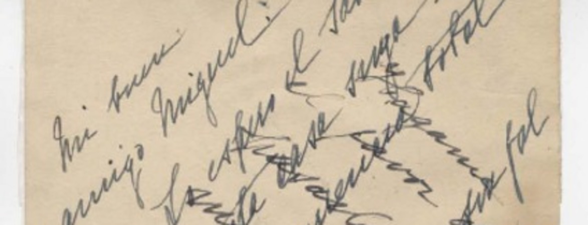 [Tarjeta] 1940?, Santiago, Chile [a] Miguel Munizaga
