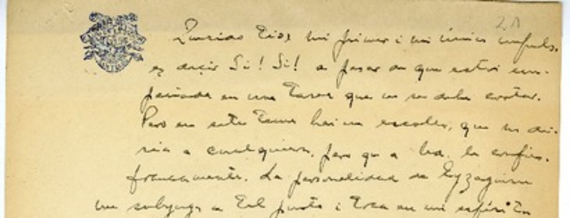 [Carta] [1915 ó 1916] Santiago, Chile [a] Ismael Valdés Vergara