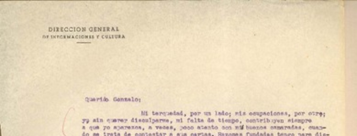 [Carta] 1943 dic. 13, Santiago, Chile [a] Gonzalo Drago