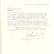 [Carta] 1960 sep. 14, Viña del Mar, Chile [a] Joaquín Edwards Bello