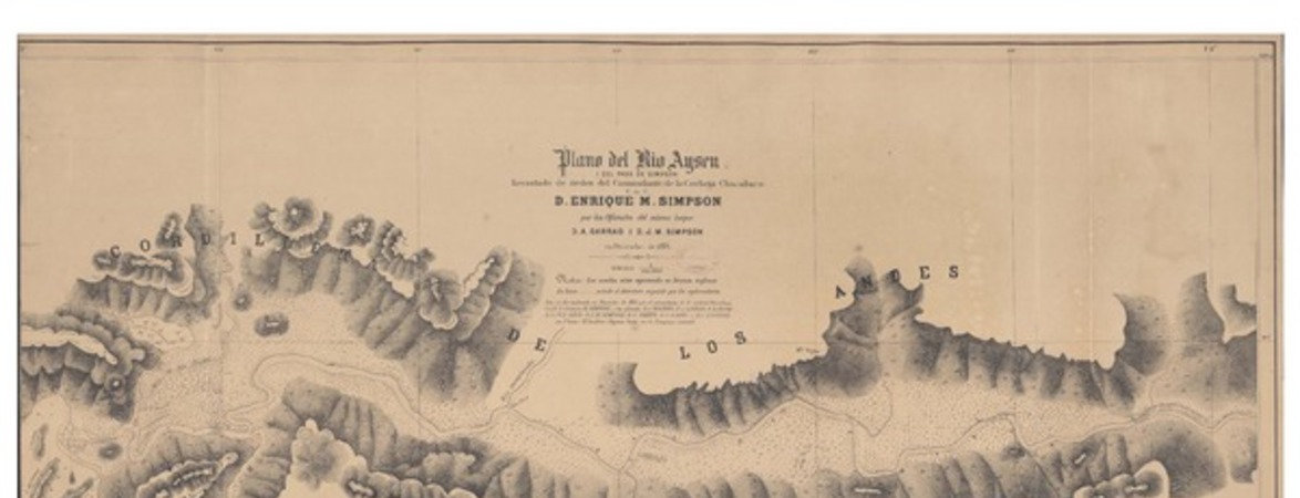 Plano del río Aysén i del paso Simpson