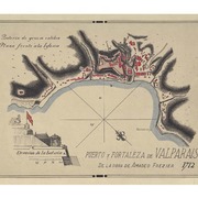 Puerto y fortaleza de Valparaíso de la obra de Amadeo Frezier.