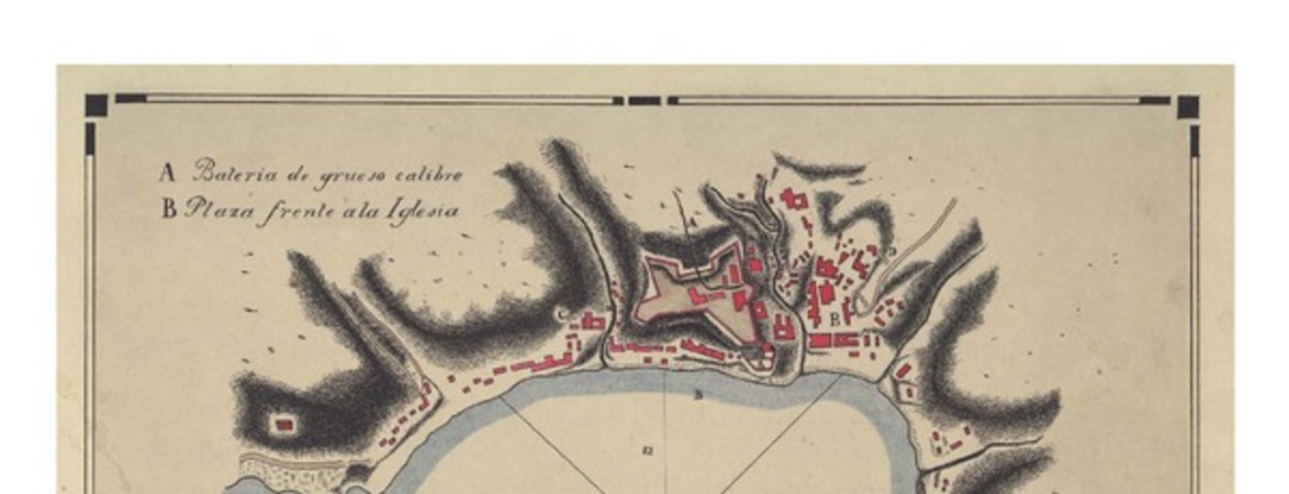 Puerto y fortaleza de Valparaíso de la obra de Amadeo Frezier.