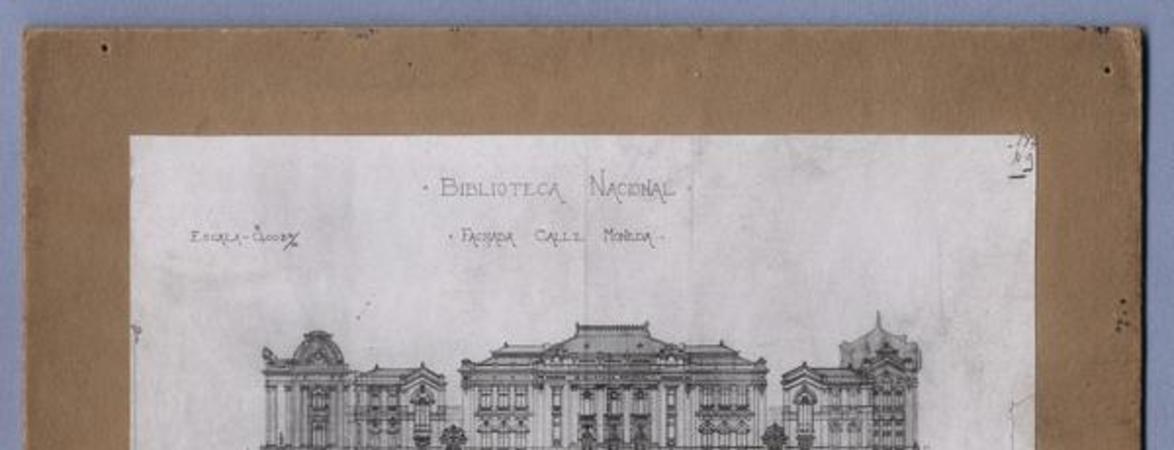 Biblioteca Nacional fachada calle Moneda.