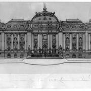 [Edificio Biblioteca Nacional , proyecto de fachada, dibujo]