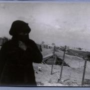 [Persona en campo de refugiados españoles en Argeles, Francia]