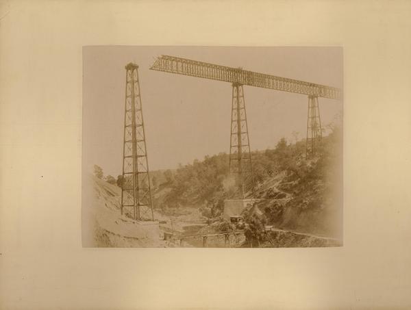 Construcción del viaducto de Malleco