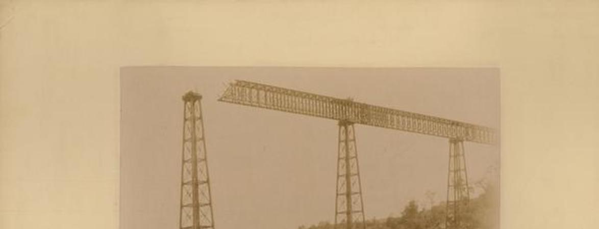 Construcción del viaducto de Malleco