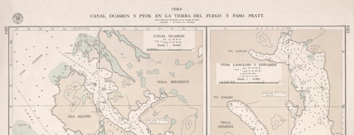 Canal Ocasión y [Puertos] en la Tierra del Fuego y Paso Pratt